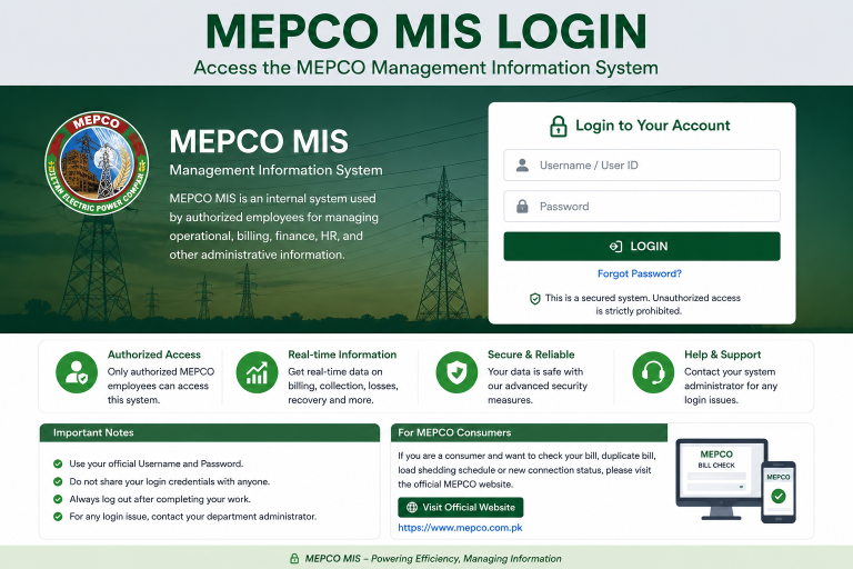 MEPCO MIS Login