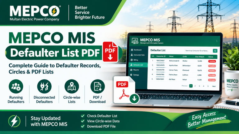 MEPCO MIS Defaulter List PDF
