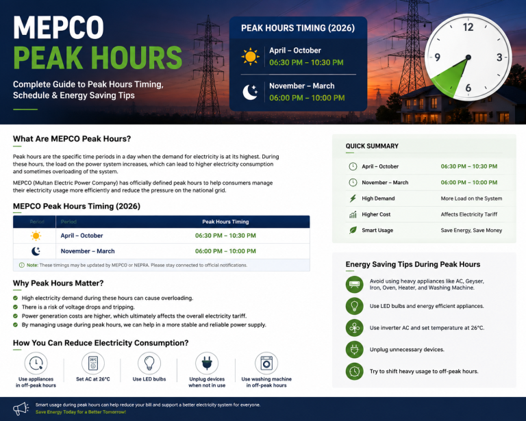 MEPCO Peak Hours